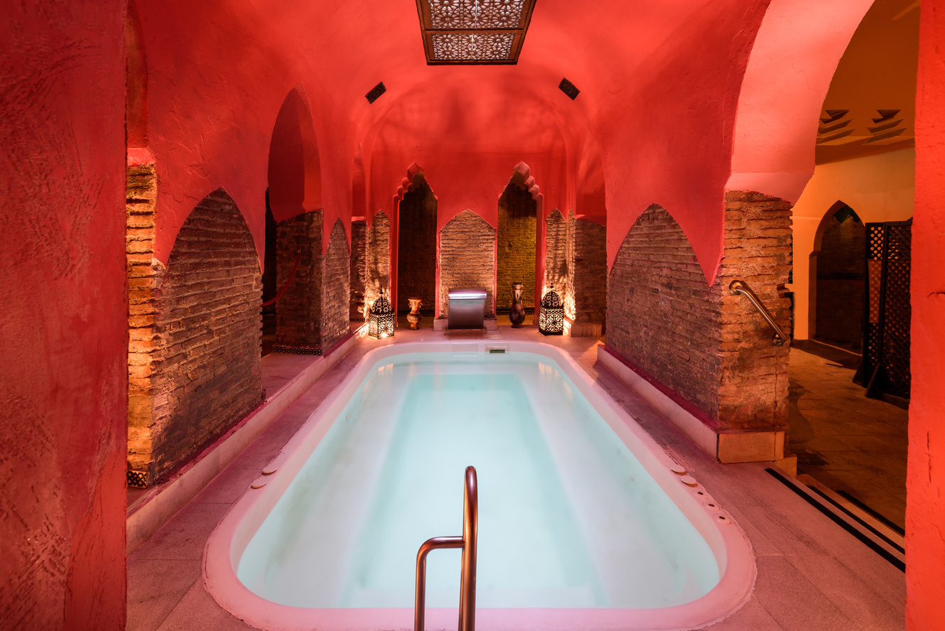 Arabic Baths Hammam in Granada, Andalusia, Spain.